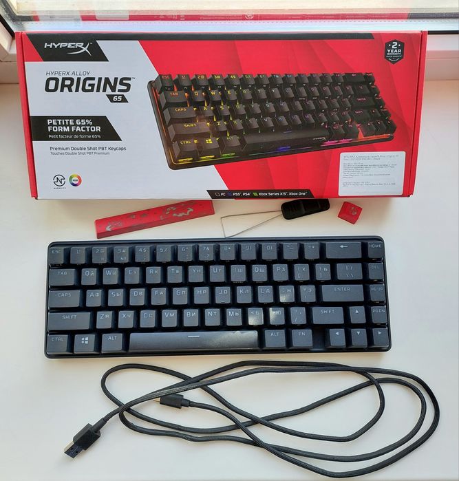 Ігрова клавіатура HyperX Alloy Origins 65 Red USB