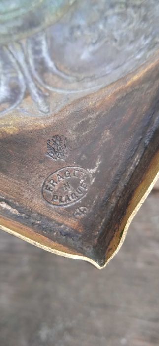 Старинный подсвечник латунь стиль «Модерн» Иосиф Фраже (Fraget)