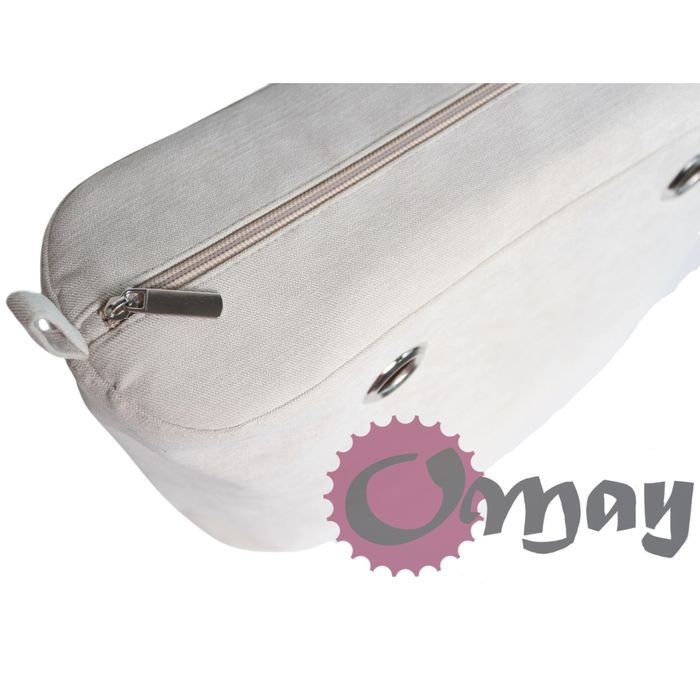 Beżowy organizer do OBAG STANDARD welur hummus 2 kieszenie VIP OMAY