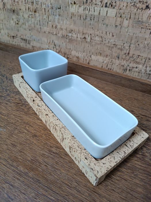 Conjunto cinza para cozinha com base de cortiça437356888494581760