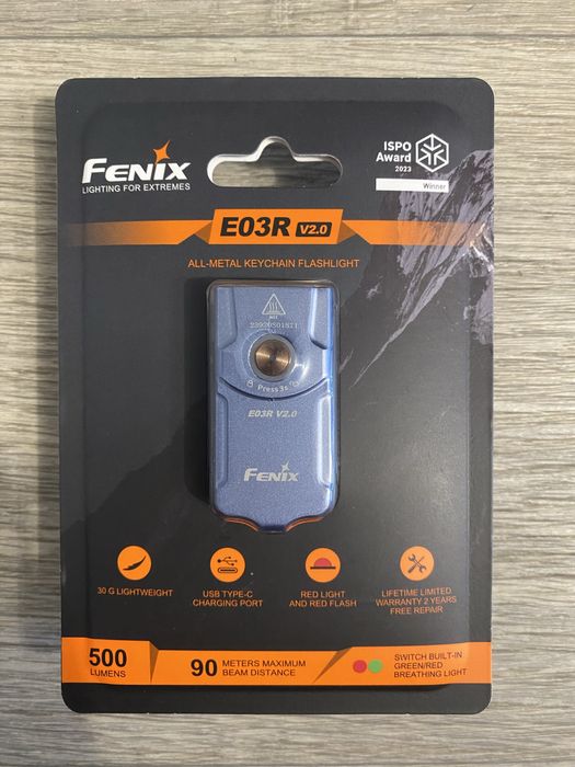 Ліхтар ручний брелок Fenix E03R V2.0 з акумулятором