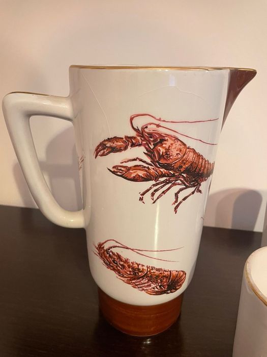 Set of 6 Glasses + Pitcher in Porcelain64729617508739121