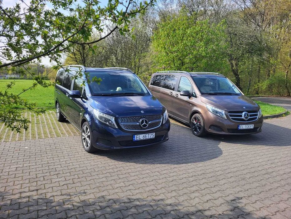 VIP TAXI Wynajem busa z kierowcą Mercedes V CLASS Łódź przewóz osób