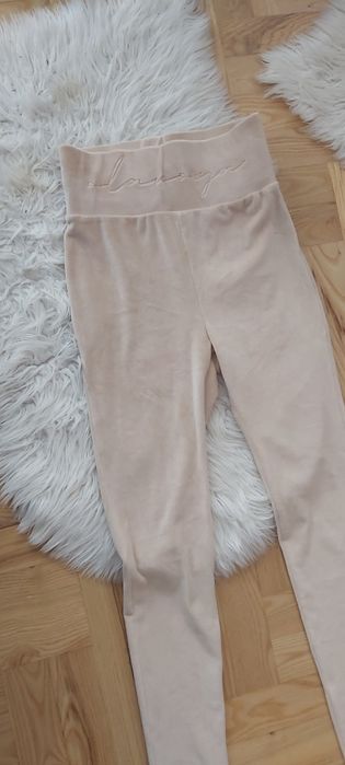 Legginsy welurowe ola voga ciepłe wysoki stan