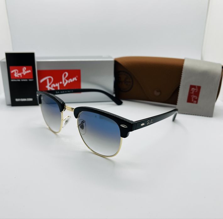 Солнцезащитные очки Ray Ban Clubmaster RB3016 Blue Gradient 51 стекло