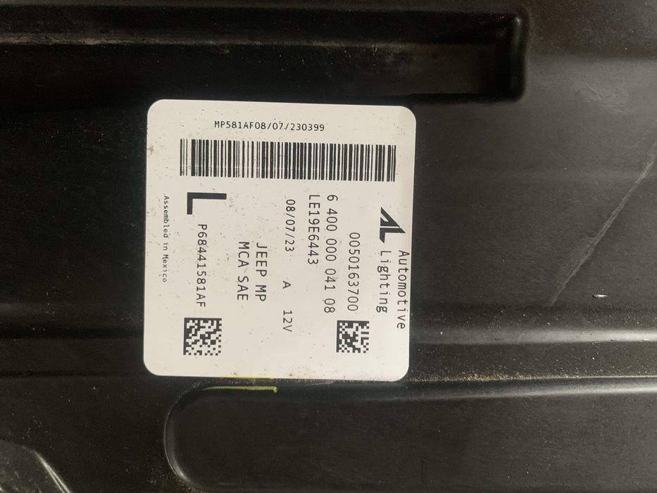 Фара ліва jeep compass