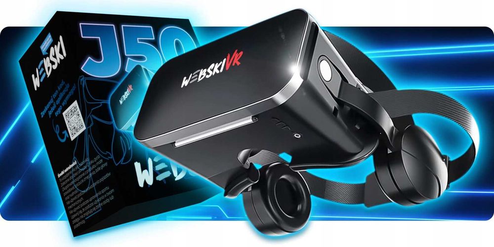 Gogle Okulary VR 3D Wirtualne do Smartfona do Gier do Filmów + Pad