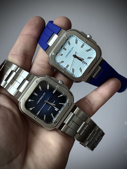 Pasek gumowy kauczokowy do Herbelin Cap Camarat Square 39- niebieski