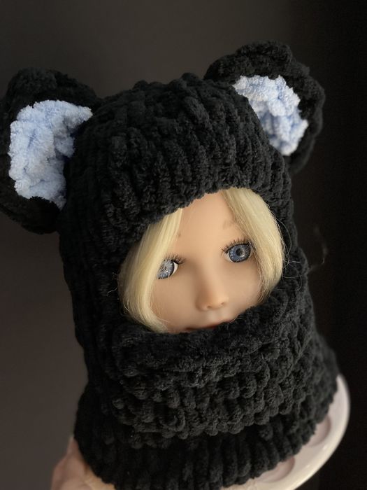 Балаклава детская/взрослая с ушами зайца,мишки,кота,шлем,тренд TikTok