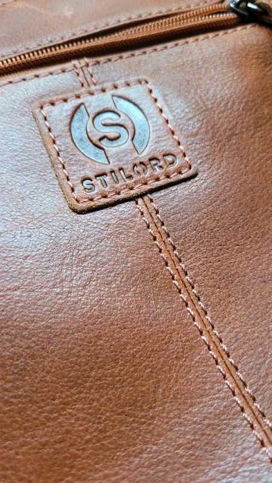 Brązowy skórzany plecak damski Stilord model: Calla - perełka