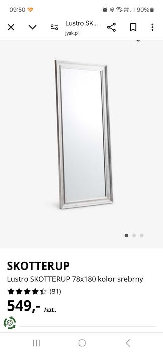 Lustro jysk jak nowe