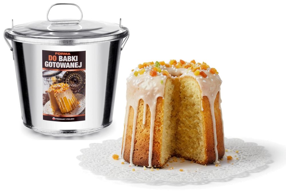 Forma Do Babki Gotowanej Z Tuleją + Przepis Blacha Średnia 1,8 L