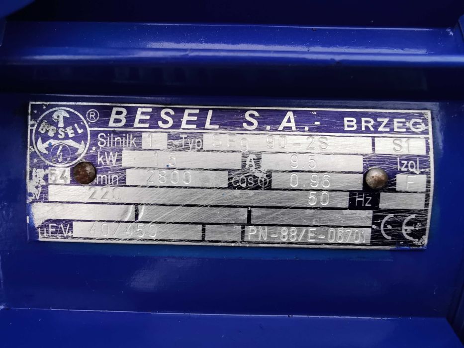 Silnik elektryczny jednofazowy 230V 1.5 kW 2800 obr/min Polski Wysyłka