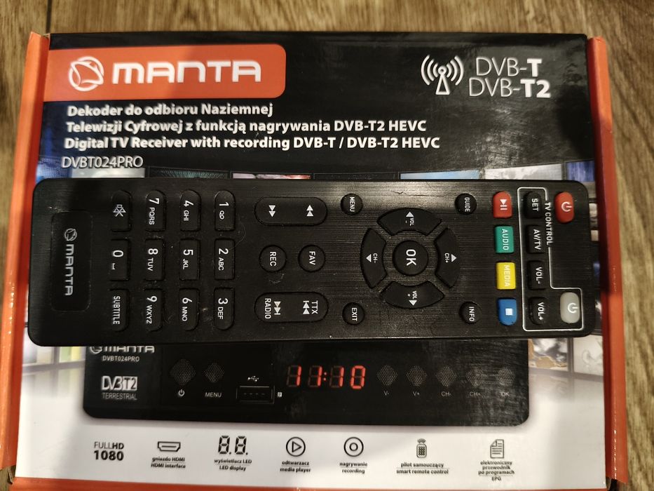 Tuner DVB-T2 Manta DVBT024PRO