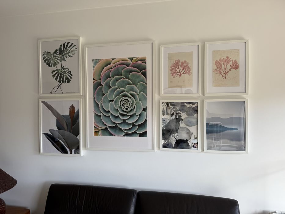 Molduras Ikea com gravuras