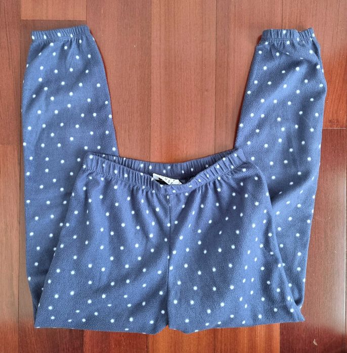 Pijama azul escuro com bolinhas brancas Minnie Women'Secret, tam XS