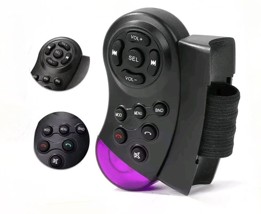 Блютуз -пульт на кермо авто  для магнітоли – універсальний  ДУ пульт