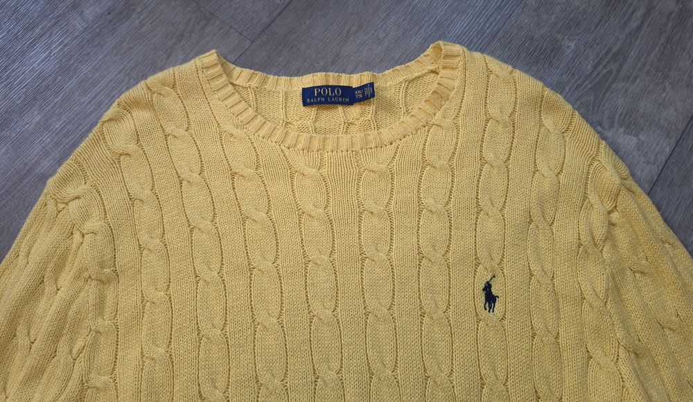 Жовтий чоловічий светер Ralph Lauren коси розмір 2xl