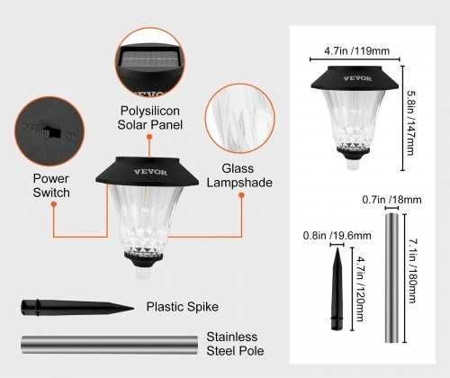 Candeeiros Solares de Jardim 12 unidades