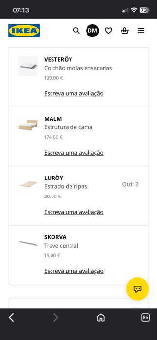 Cama de casal Ikea
