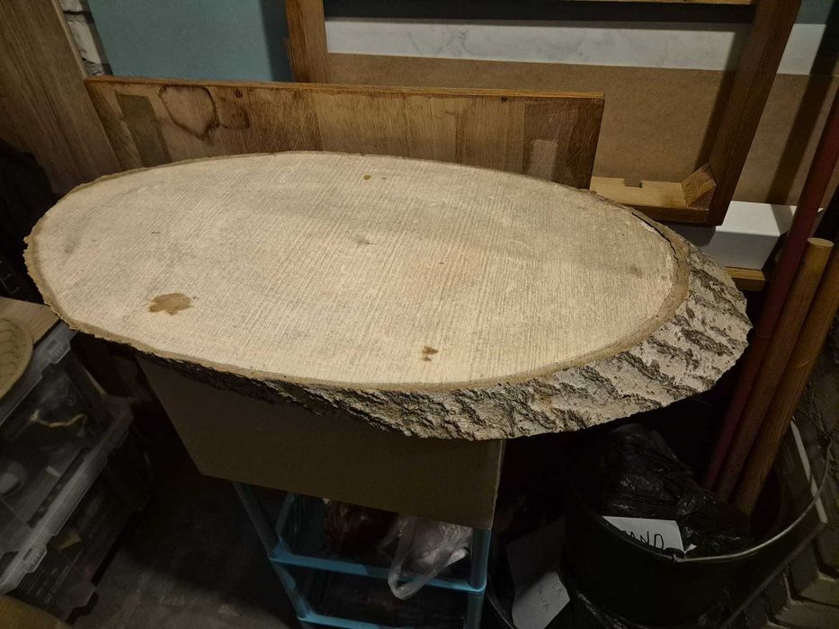 Plastry drewna, krążki drewniane, plaster na stół, stolik, topola