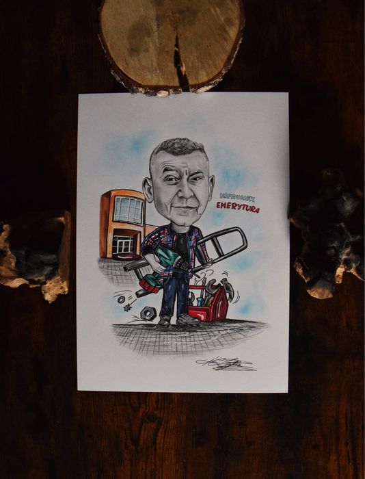 Karykatury rysowane ze zdjęcia na zamówienie klienta na różne okazje