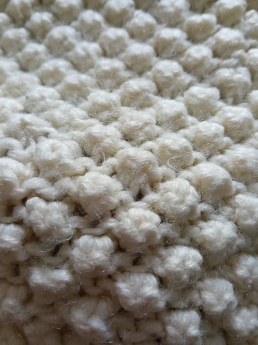 Manta amarela lã feita á mão