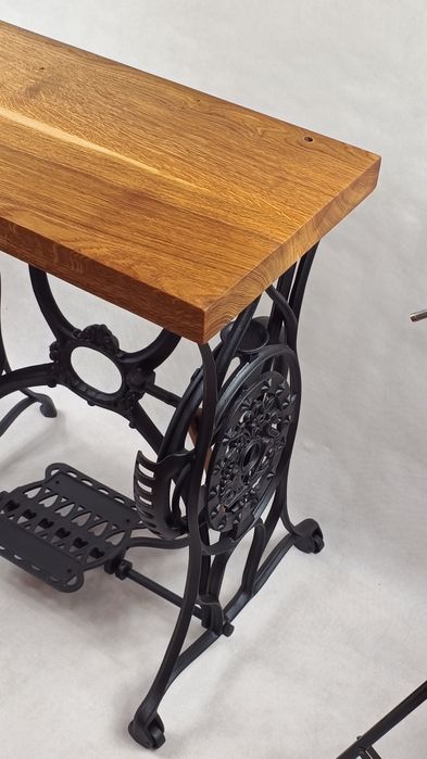 Stolik z maszyny do szycia konsola dąb debowy Singer szeroka wersja