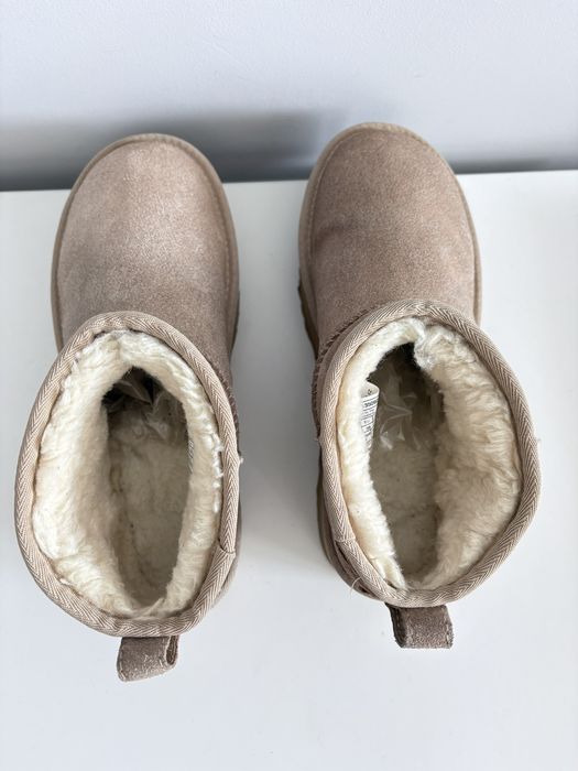 Ugg Classic Ultra Mini Platform Beżowe Śniegowce Damskie Rozmiar 38
