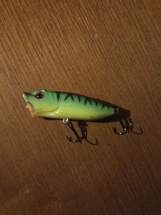 Conjunto 5 Iscas de Pesca Popper com Rattling (Novas)