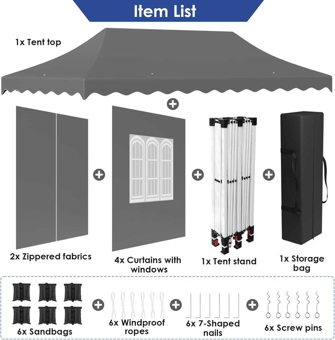Nowy namiot ogrodowy 3x6 / pawilon handlowy / altana imprezowa !N236!