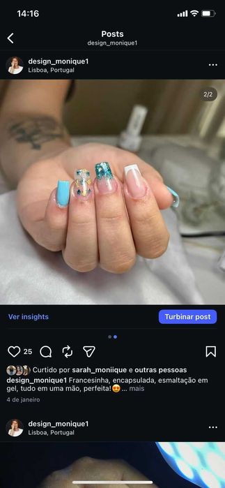 Unha fibra de vidro 15€
