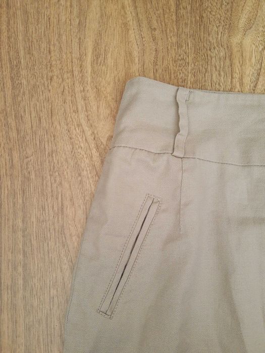 Lniano bawełniana beżowa spódnica Reserved XS len bawełna