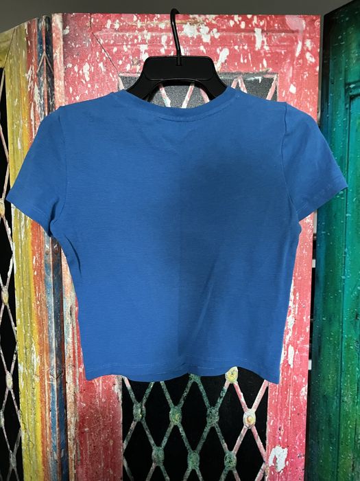 Damska koszulka t-shirt na krótki rękaw top z nadrukiem ust Primark