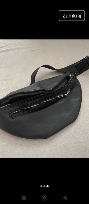 Nerka skórzana czarna