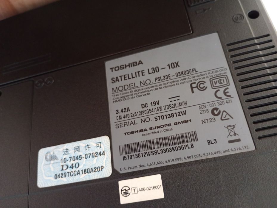 Toshiba Satelitte L30-10X