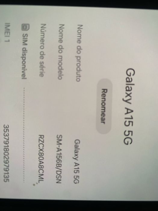 Samsung A15 5G em otimo estado