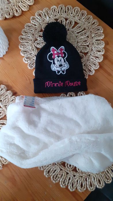 Komplet zimowy czapka i komin rozm.52 (2-3lat)minni