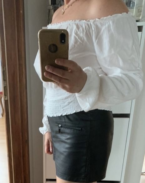 Bluzka biala hiszpanka Bershka L