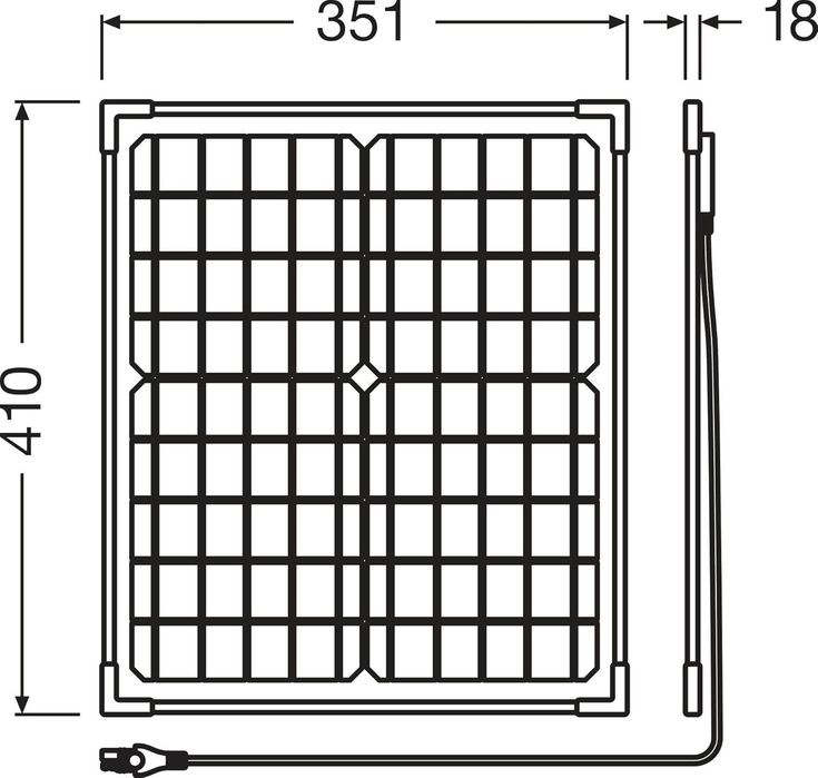 Painel solar Osram de manutenção de bateria 12V