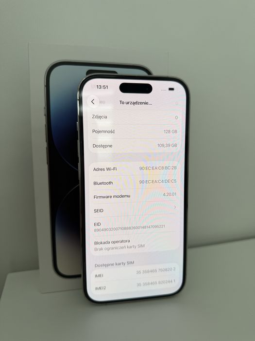 iPhone 14 Pro 128GB 100% Kondycja