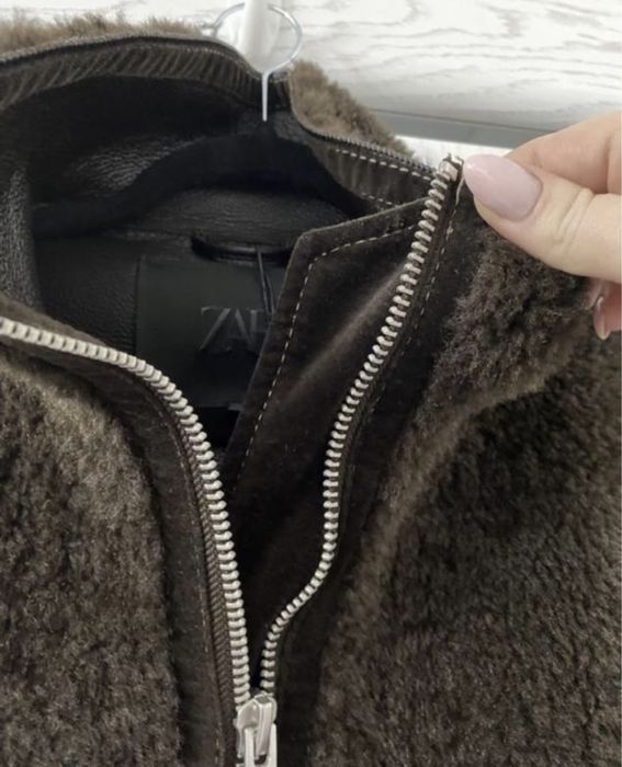 Zara новая шикарная стильная дубленка  шуба из эко меха 50-52 р р