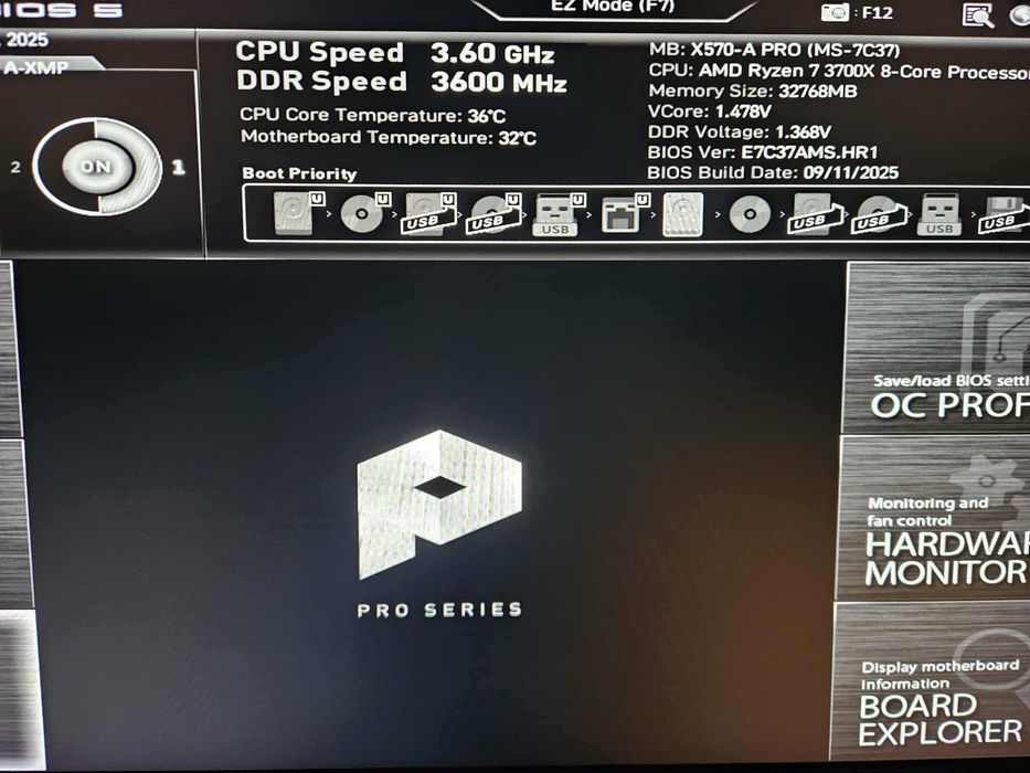 Komputer Ryzen 7 3700x / RTX3080 / 32GB RAM / 1TB SSD / MSI X570-A PRO