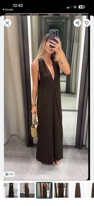Лляний сарафан сукня zara XS