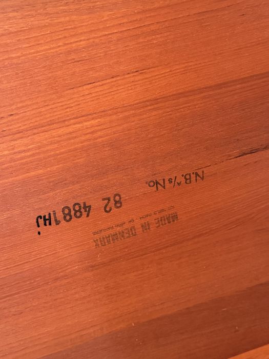 Stolik teakowy Niels Bach mid century lite drewno duński