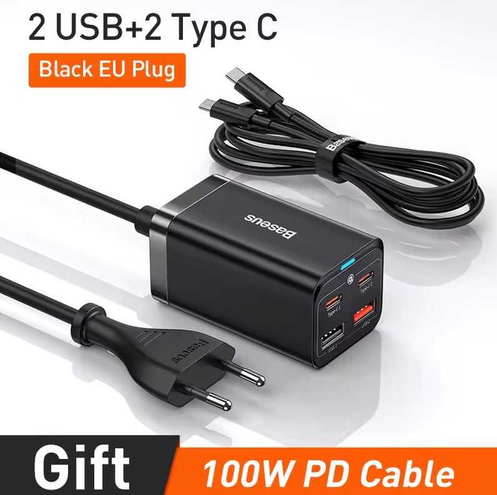Зарядка Baseus 100W 65W GaN3 PRO