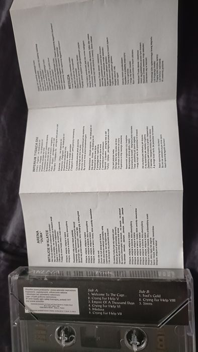 Arena - Pride. Teksty PL. Kaseta rock progresywny