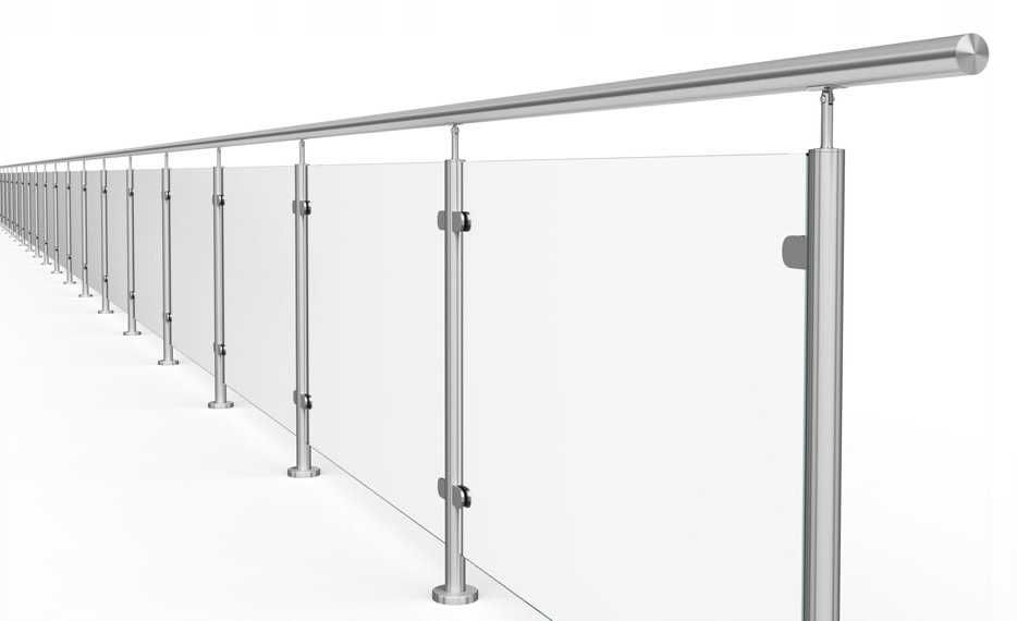 Balustrada nierdzewna pod wypełnienie szklane. Samodzielny montaż!