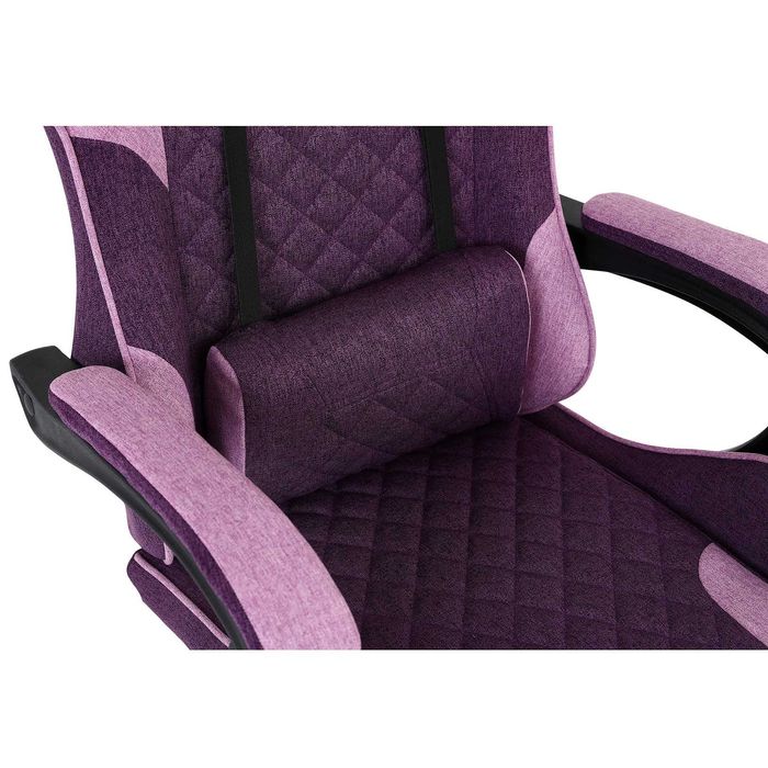 Fotel Gamingowy INFINI Core Purple z tkaniny, podnóżek