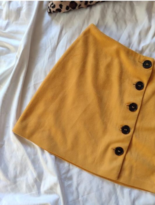 Міні юбка спідниця мініюбка міні-юбка мініспідниця жовта яскрава замша